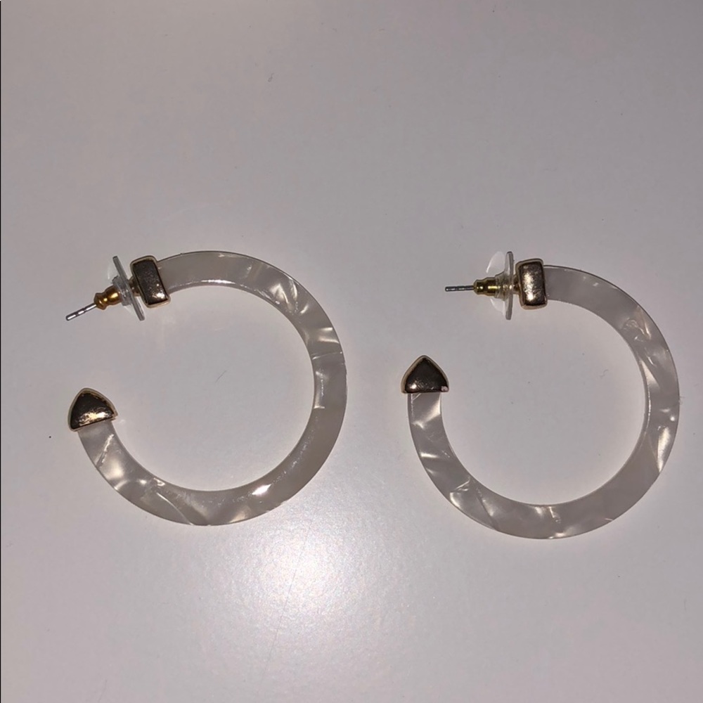 Quarter hoop earrings